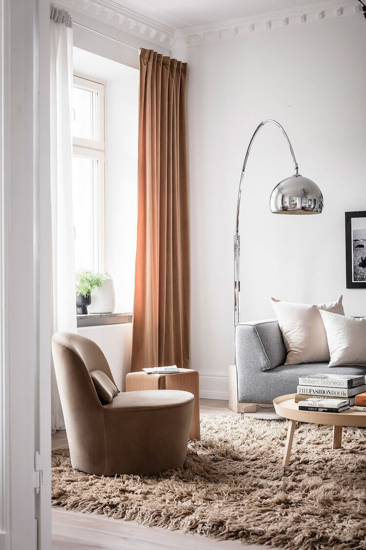 scandinavian apartment earthy colors nordroom8 A Scandinavian Apartment with Earthy Color Details