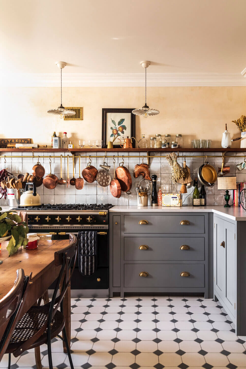 french style devol kitchen nordroom2 A Cozy Cluttered French-Style Kitchen by deVOL