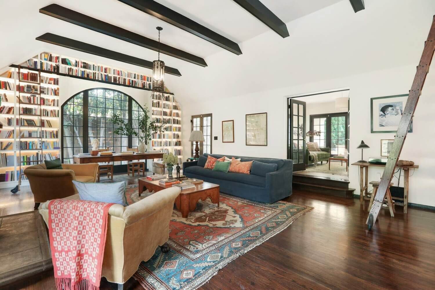 bookshelves 1920s english tudor house los angeles nordroom3 Bookshelves Envy In A 1920s English Tudor House in Los Angeles