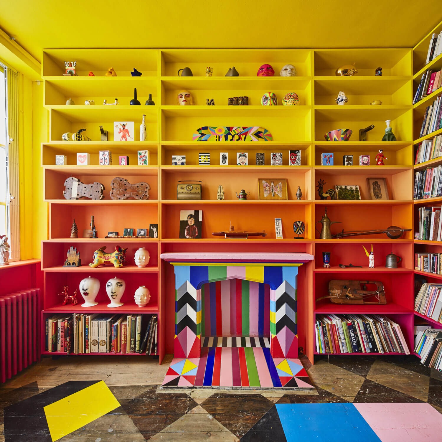 funky colorful london home artist morag myerscough nordroom1 The Funky Colorful London Home of Artist Morag Myerscough