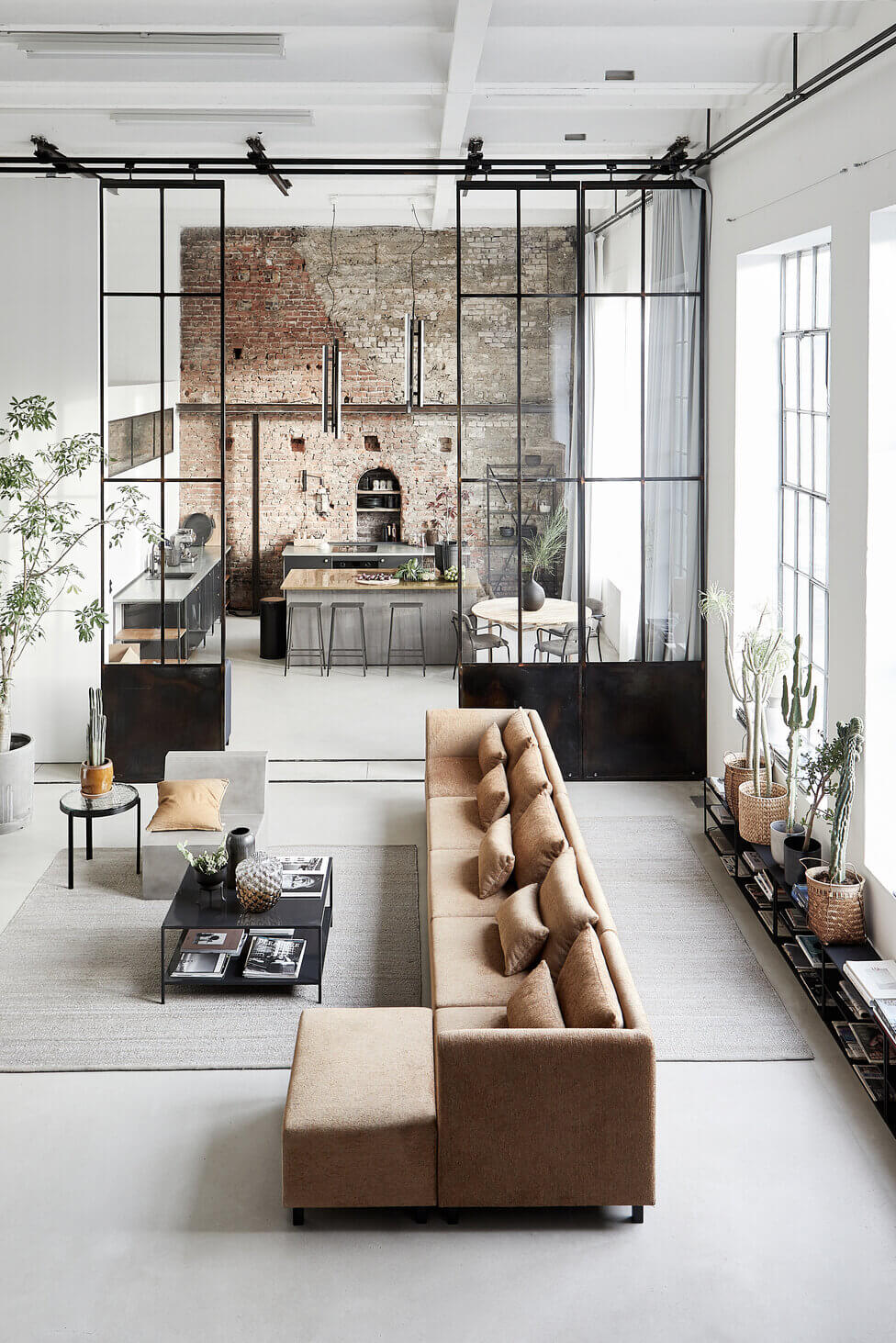 A Bright Industrial Loft Decorated With House Doctor's Spring