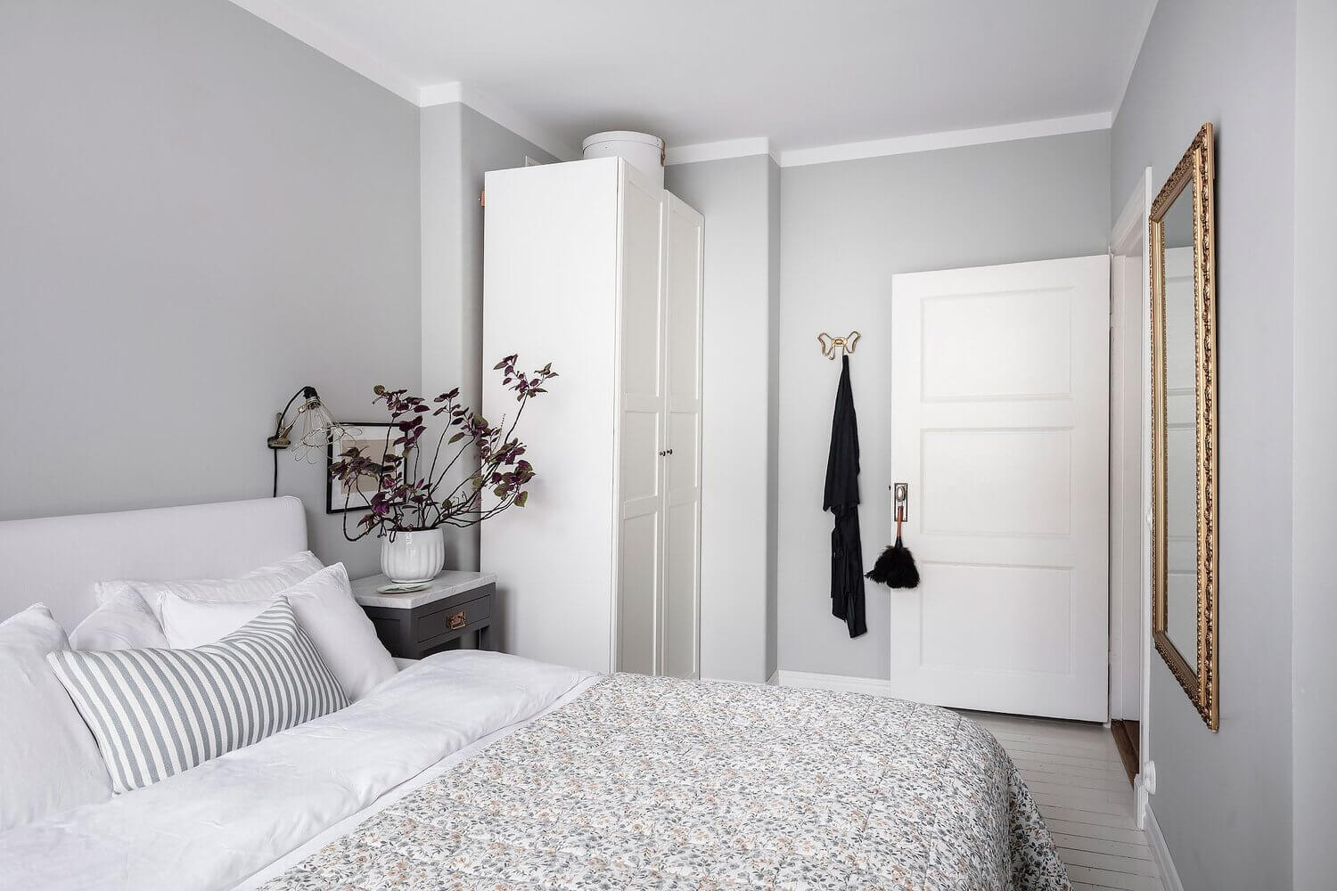 white grey scandinavian apartment nordroom16 A Stylish White and Grey Scandinavian Apartment