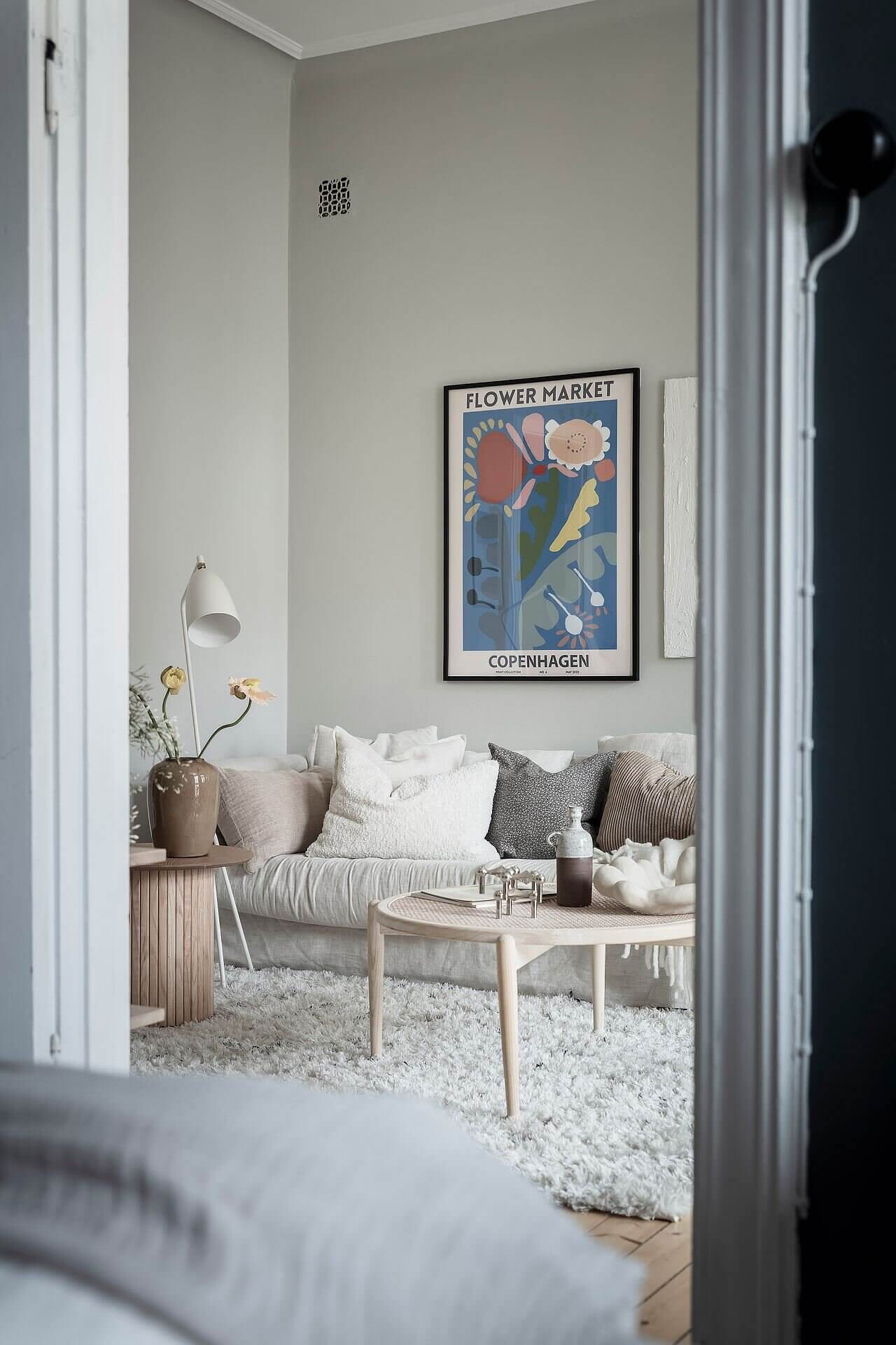 blue grey scandinavian apartment nordroom1 Blue and Grey Tones in a Wonderful Scandinavian Apartment