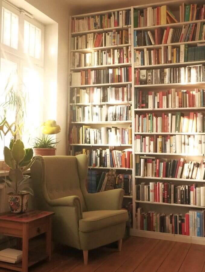 home library ideas bookshelves reading nook nordroom10 30 Book-Filled Rooms That You'll Love