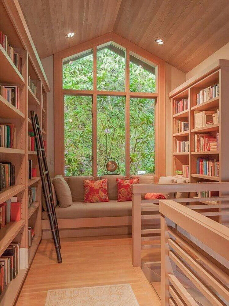 home library ideas bookshelves reading nook nordroom25 30 Book-Filled Rooms That You'll Love