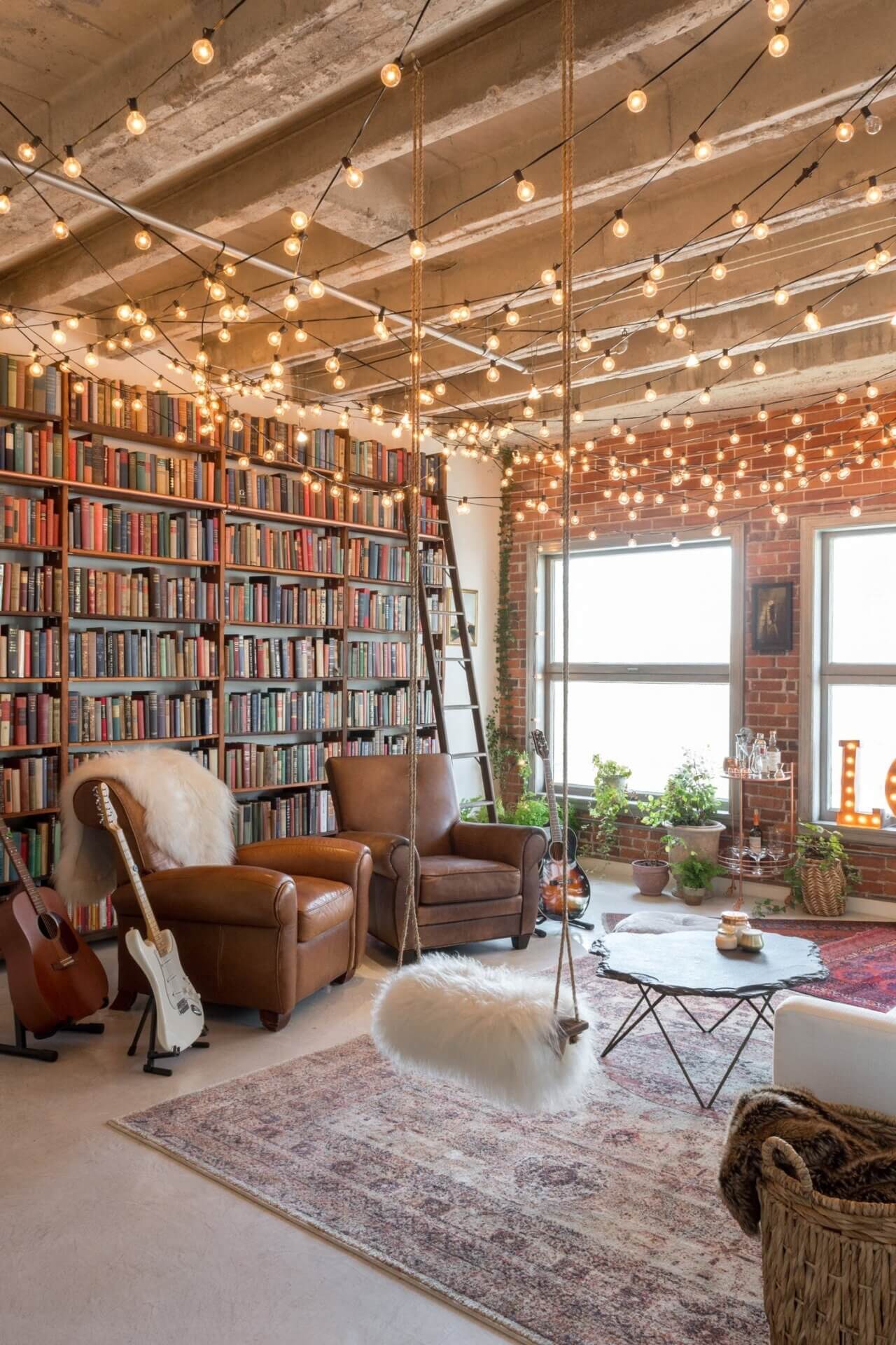 home library ideas bookshelves reading nook nordroom6 30 Book-Filled Rooms That You'll Love