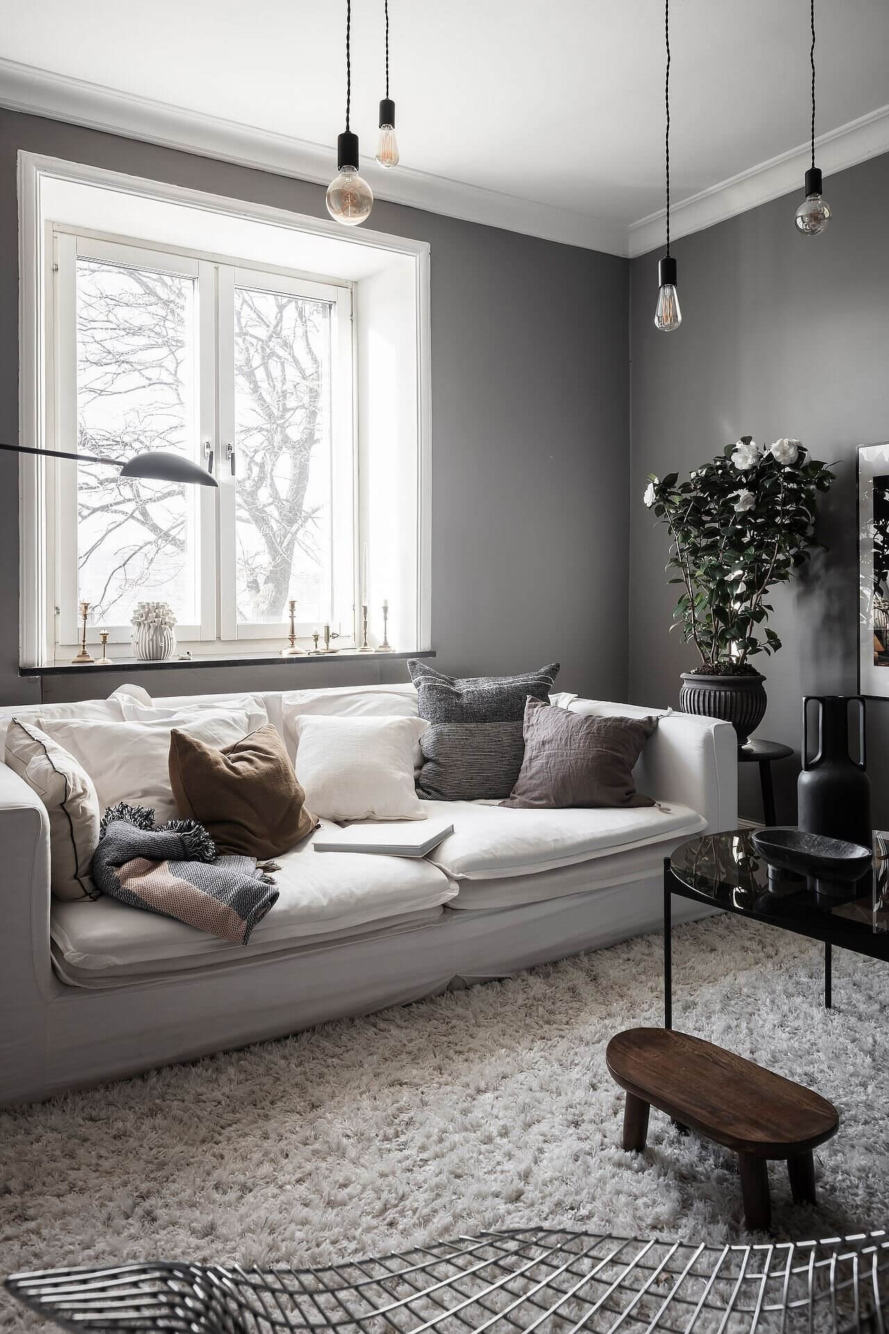 scandinavian apartment gallery wall nordroom3 A Lovely Scandinavian Apartment with An Art-Filled Living Room