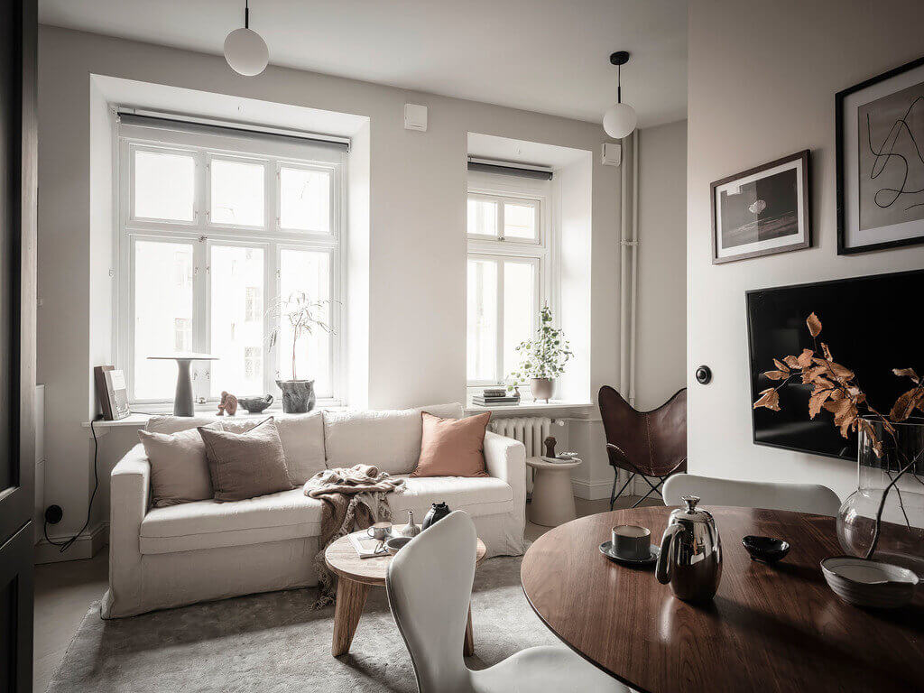 tiny scandinavian studio apartment nordroom3 A Tiny Scandinavian Studio Apartment Revisited