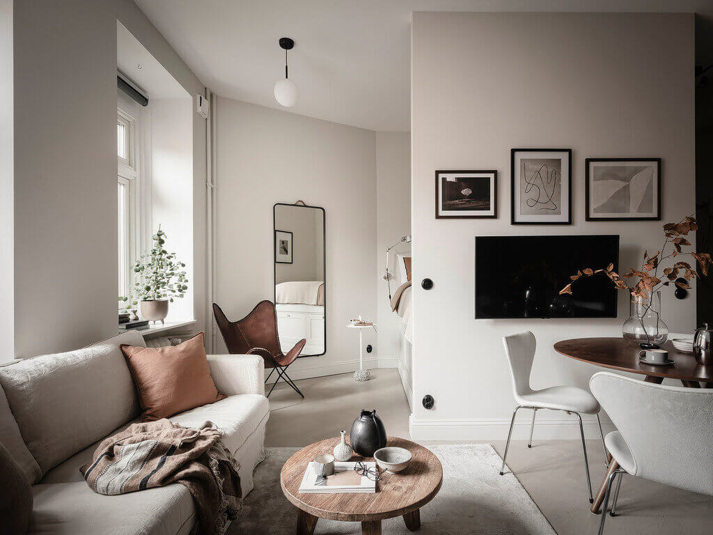tiny scandinavian studio apartment nordroom4 A Tiny Scandinavian Studio Apartment Revisited