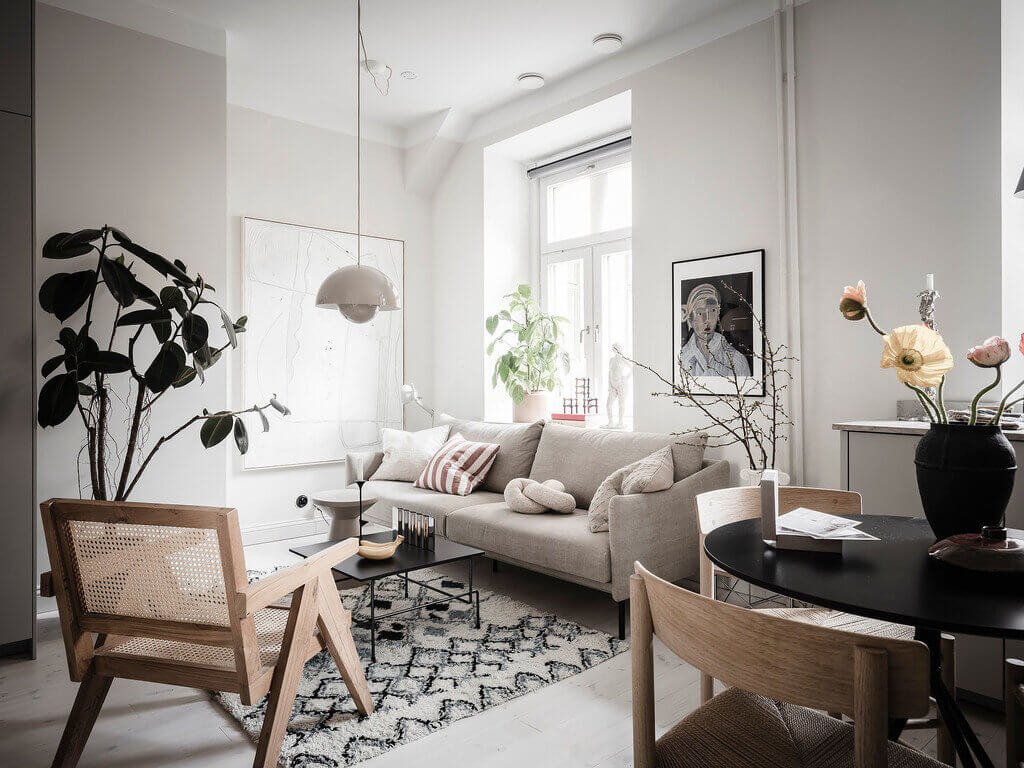 A Tiny Studio Apartment With A Storage-Filled Bed Nook 1 ATinyStudioApartmentWithAStorage FilledBedNook TheNordroom A Tiny Studio Apartment With A Storage-Filled Bed Nook