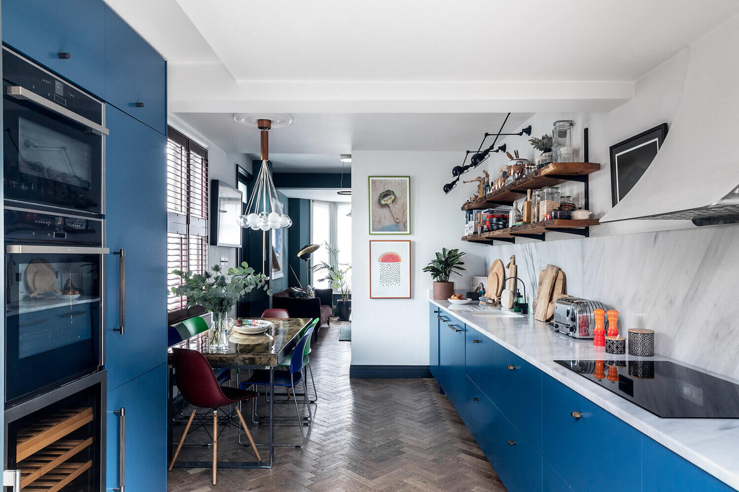 AnEclecticBlueHouseinLondon TheNordroom1 1 An Eclectic Narrow Blue House in London