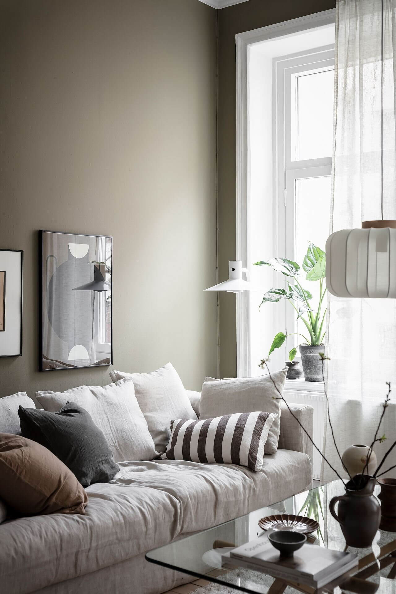 AScandinavianApartmentWithOliveGreenWalls TheNordroom5 A Scandinavian Apartment With Olive Green Walls