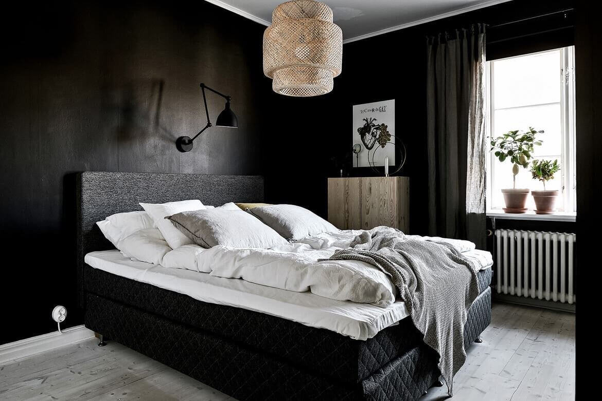 blackbedroomthenordroom12 Paint it Black: Black Interior and Exterior Design Ideas