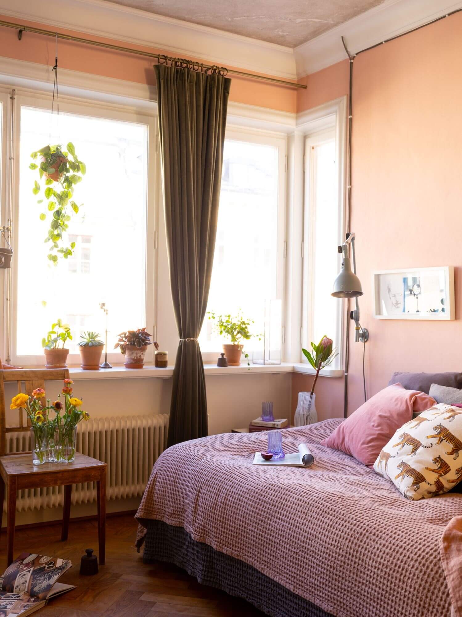 A Pink Studio Apartment Styled Two Ways