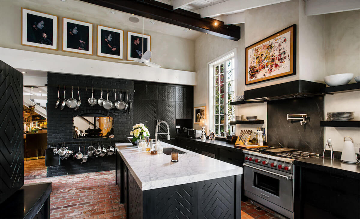 black kitchen bill simmons red barn conversion malibu A Fairytale Red Barn Conversion in Malibu