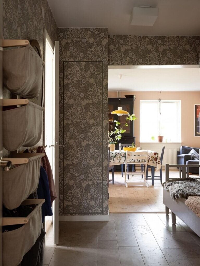 View of A Pink and Blue Scandinavian Apartment - The Nordroom