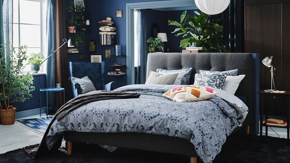blue bedroom ikea idanas nordroom Embrace Autumn With IKEA's New July Collection