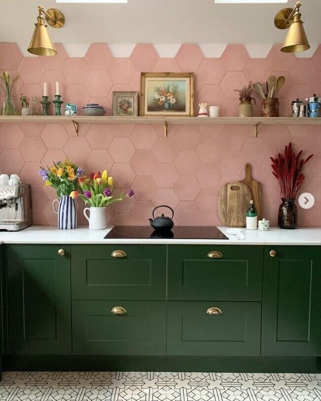 green-kitchen-cabinets-pink-tiles-nordroom1