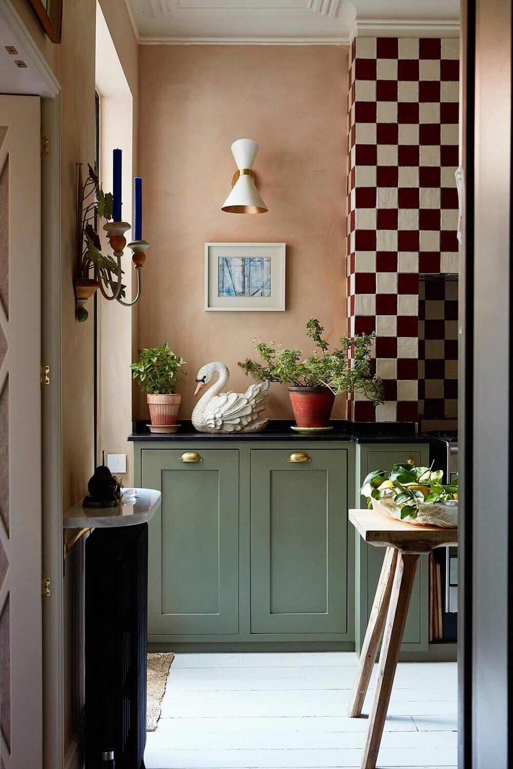 green-kitchen-cabinets-pink-tiles-nordroom2