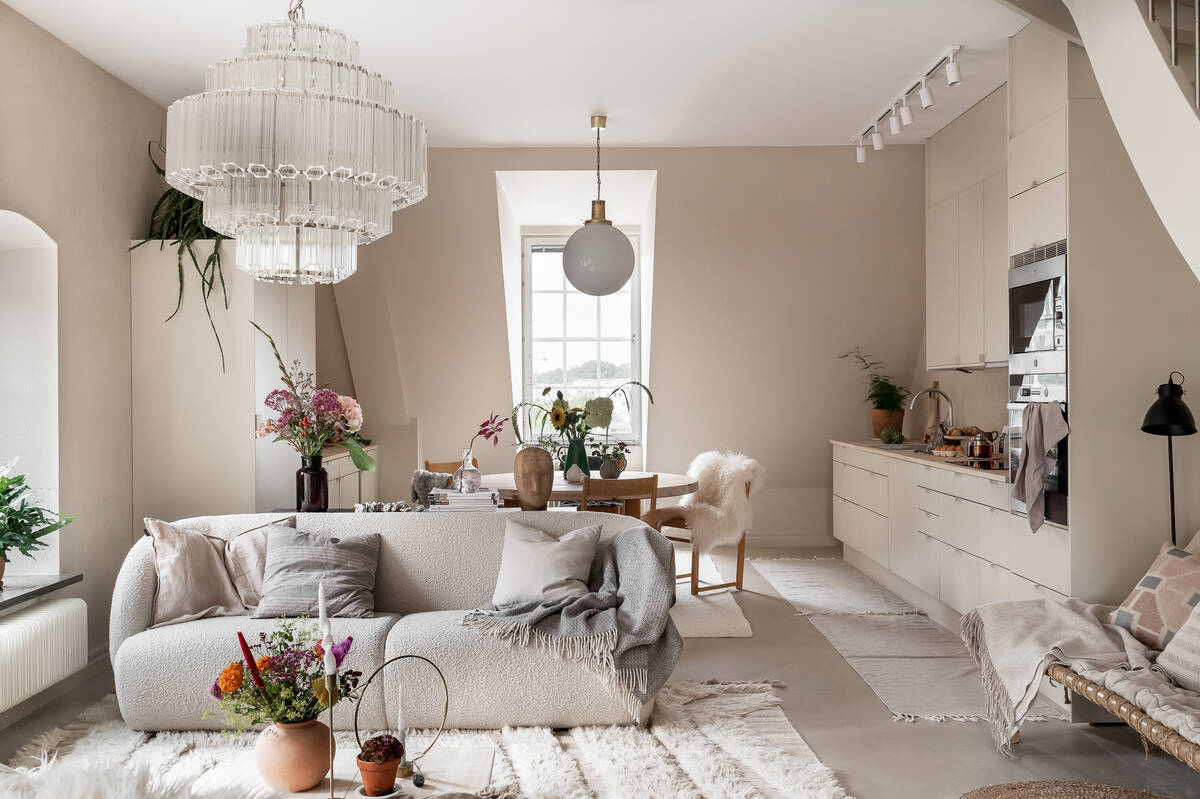 A Stockholm Maisonette Decorated in Warm Neutrals