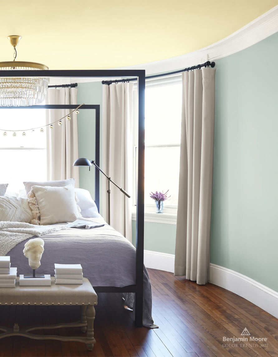 Pale Moon Quiet Moments benjamin moore color trends 2022 nordroom Home Decor Color Trends 2022: Natural Hues with Bright Pops