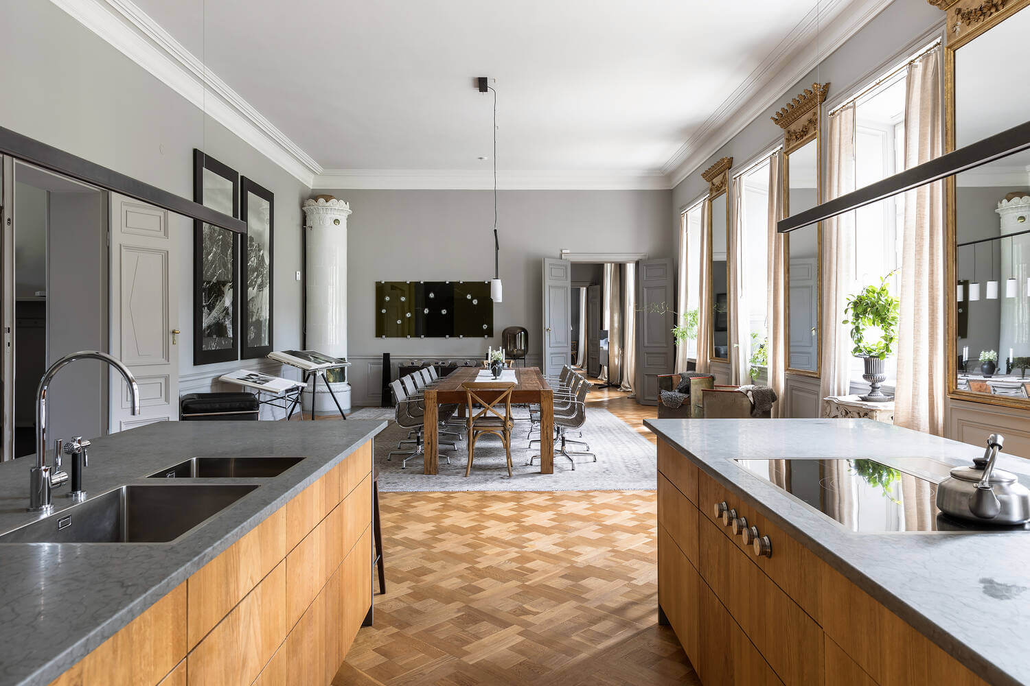 kitchen-dining-gray-apartment-sweden-nordroom