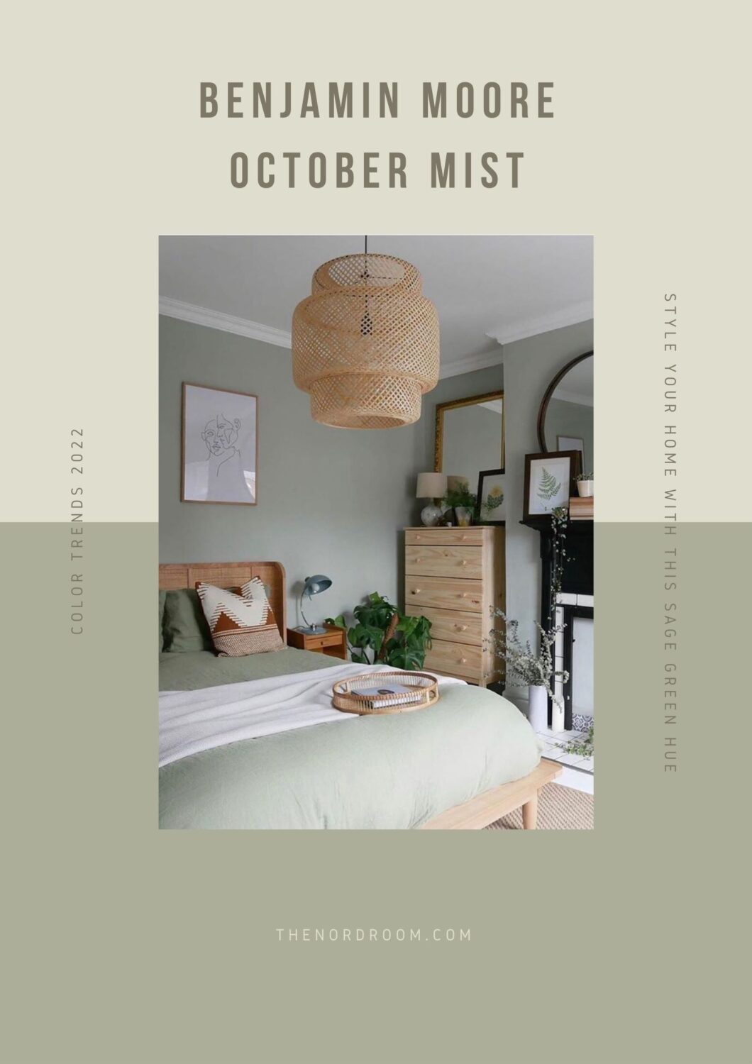 benjamin moore october mist sage green nordroom Benjamin Moore Color of the Year 2022: October Mist