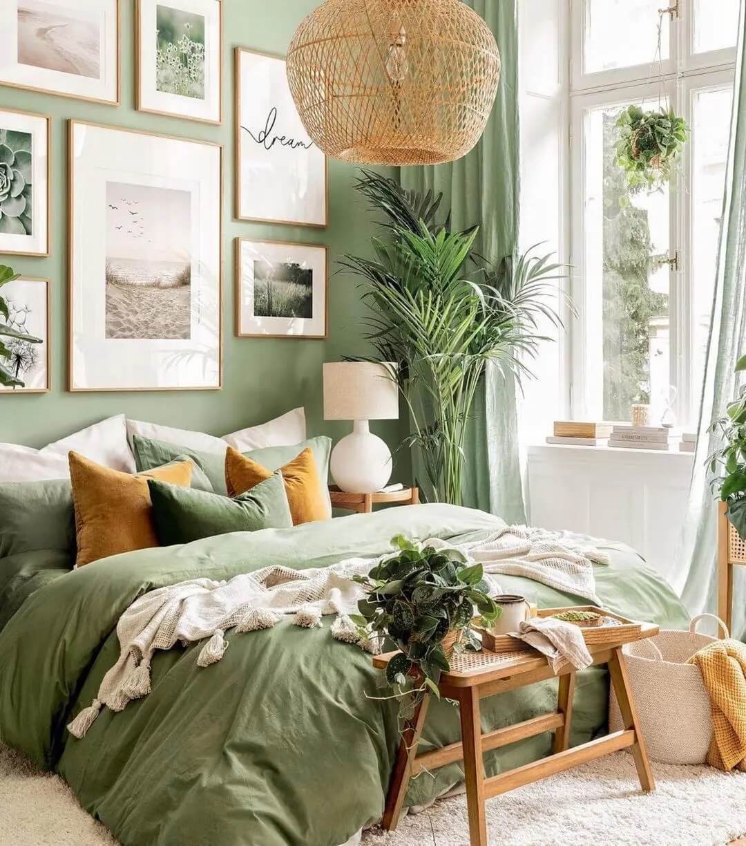 green-bedroom-yellow-cushions-nordroom