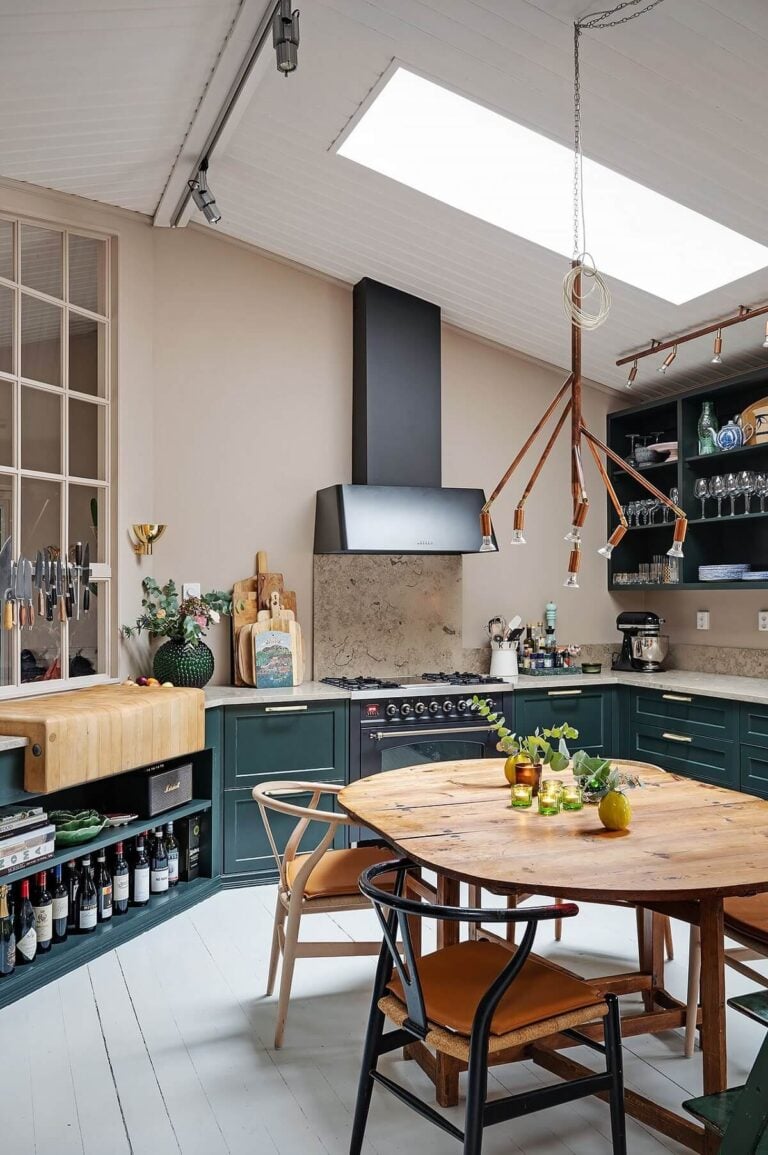 blue-kitchen-skylight-colorful-eclectic-home-bobo-wallmansson-nordroom