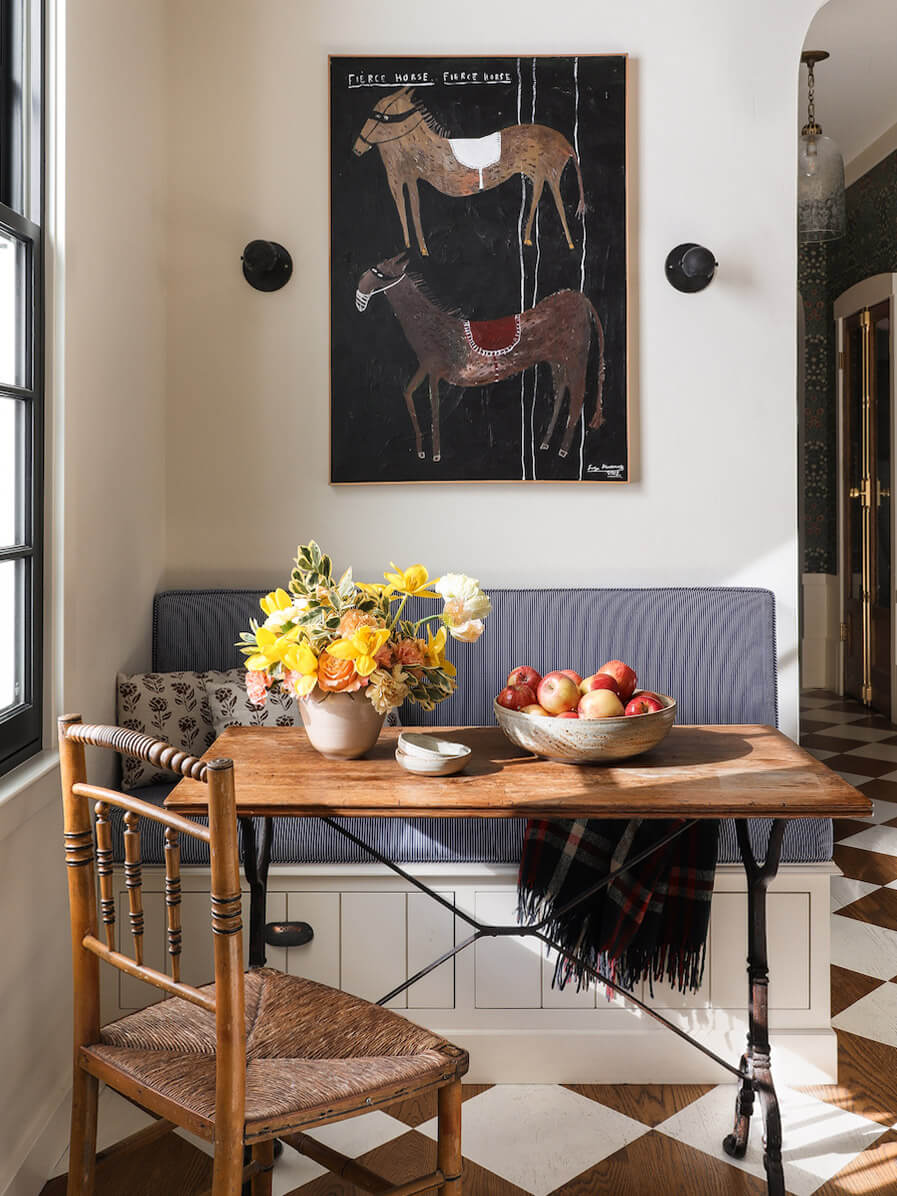 breakfast-bench-kitchen-checkerboard-floor-nordroom