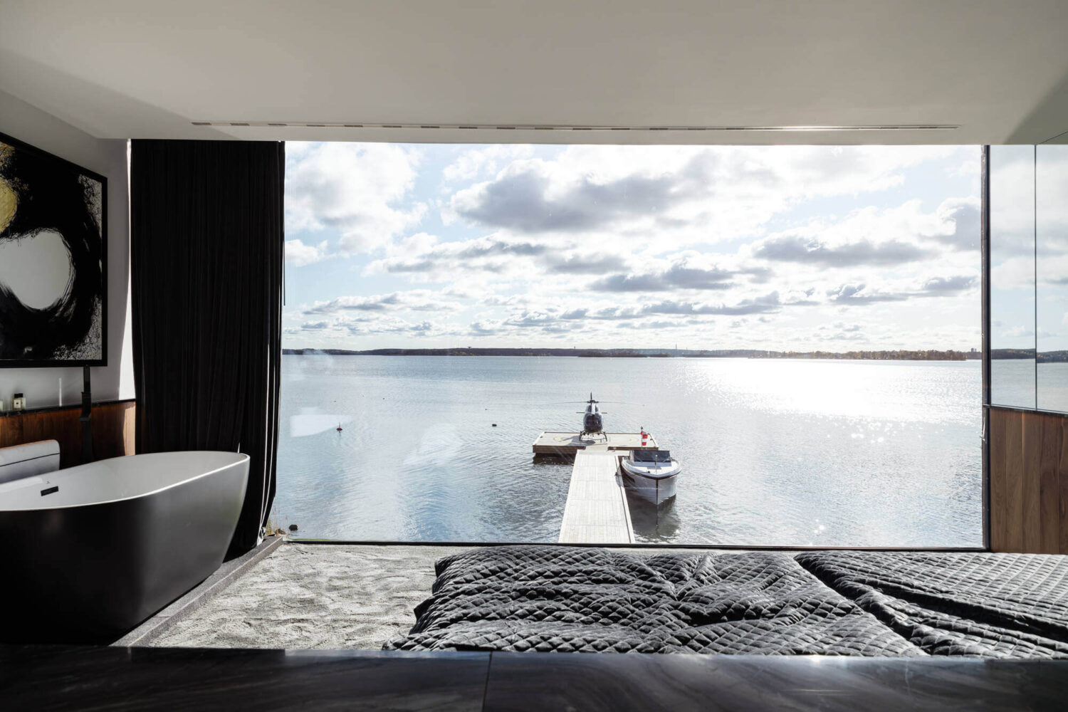 master-bedroom-sea-view-freestanding-bath-modern-architectural-villa-stockholm-sweden-nordroom