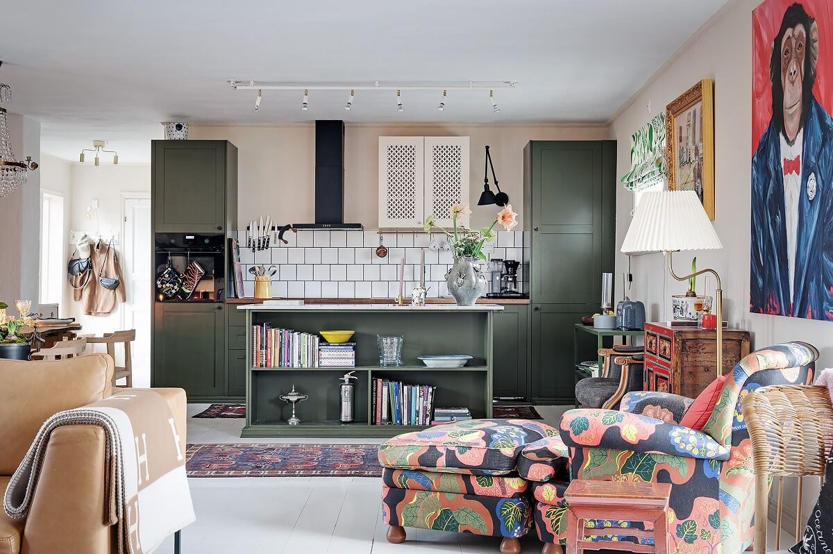 open-plan-kitchen-living-green-kitchen-nordroom