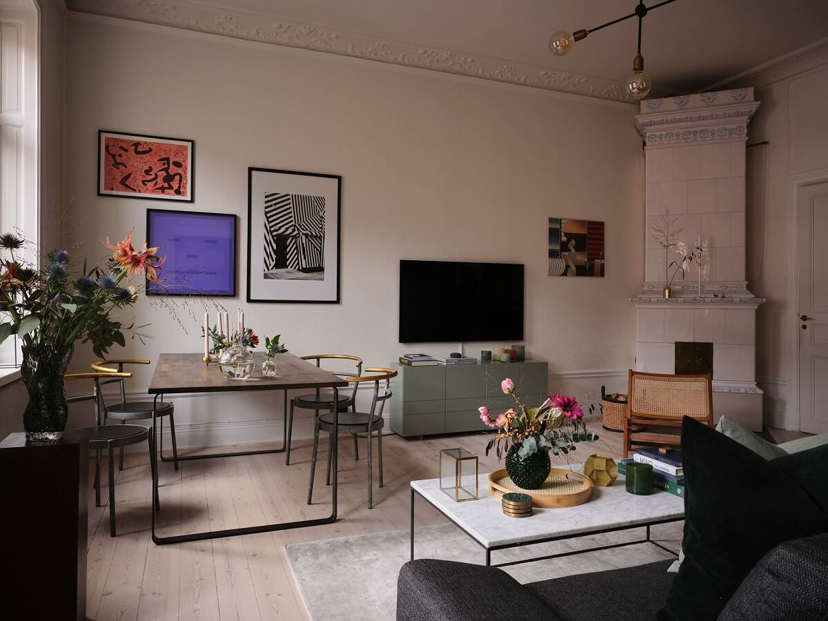 Apartment with Small Dark Blue Bedroom 1 scandinavian-living-room-fireplace-nordroom