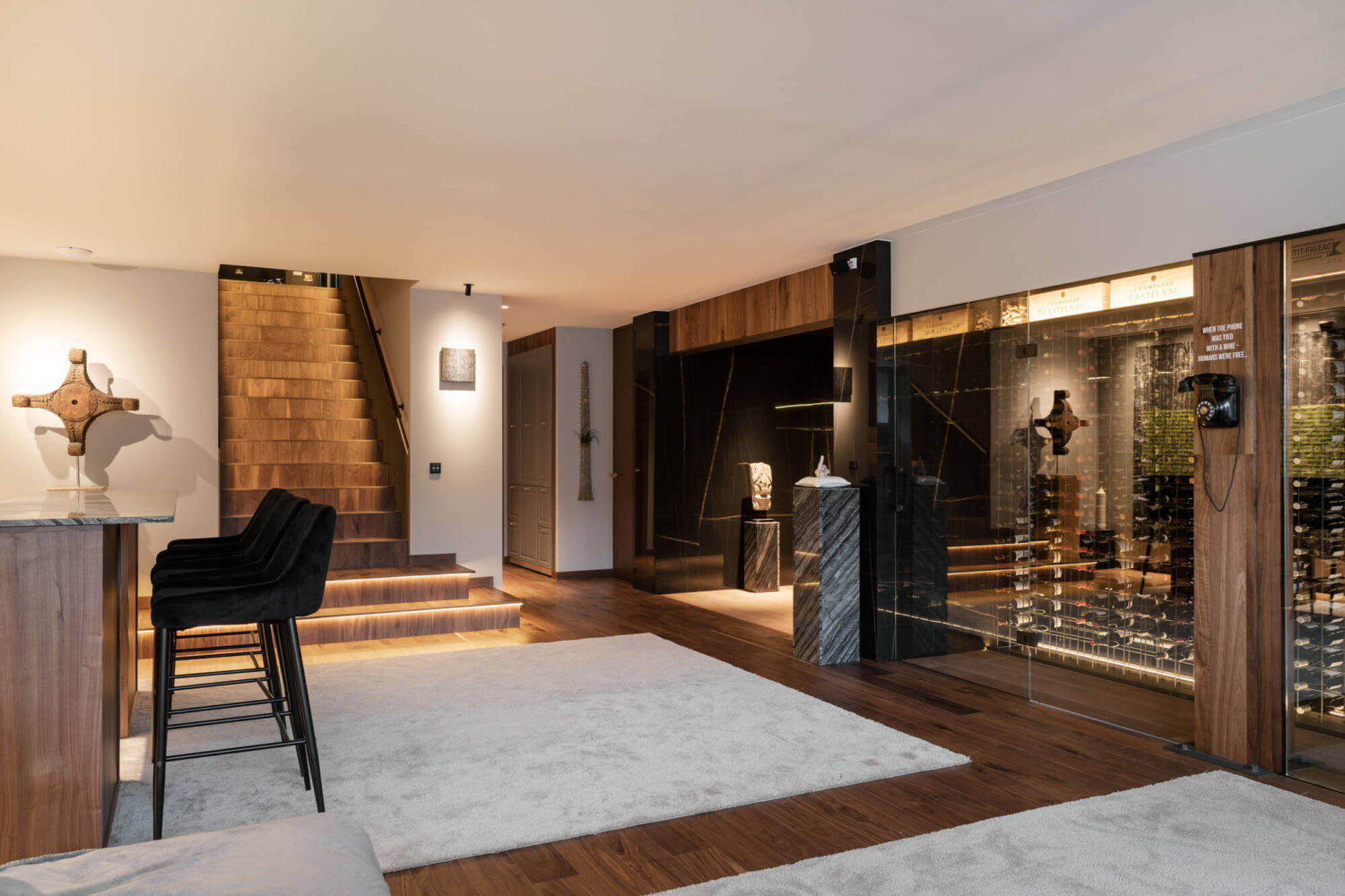 wine-cellar-lounge-modern-architectural-villa-stockholm-sweden-nordroom