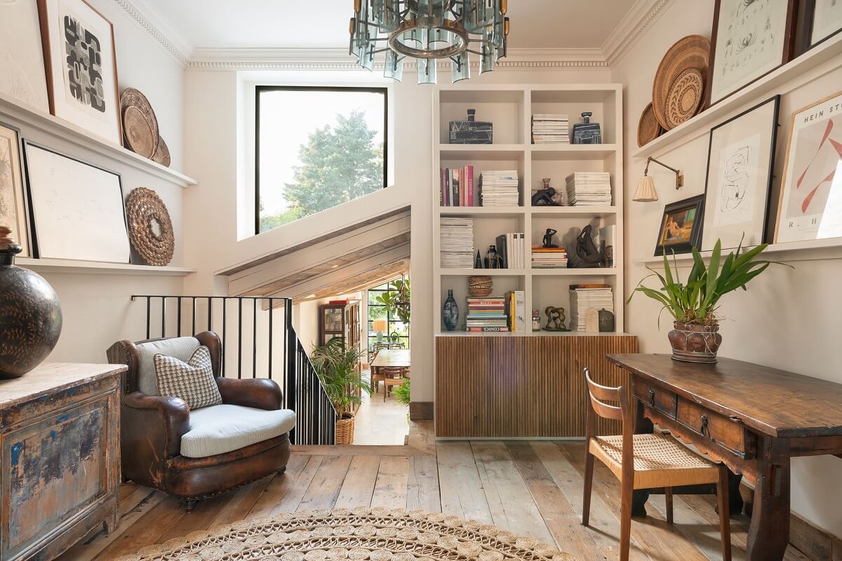 home-office-rustic-wooden-floor-picture-ledges-nordroom