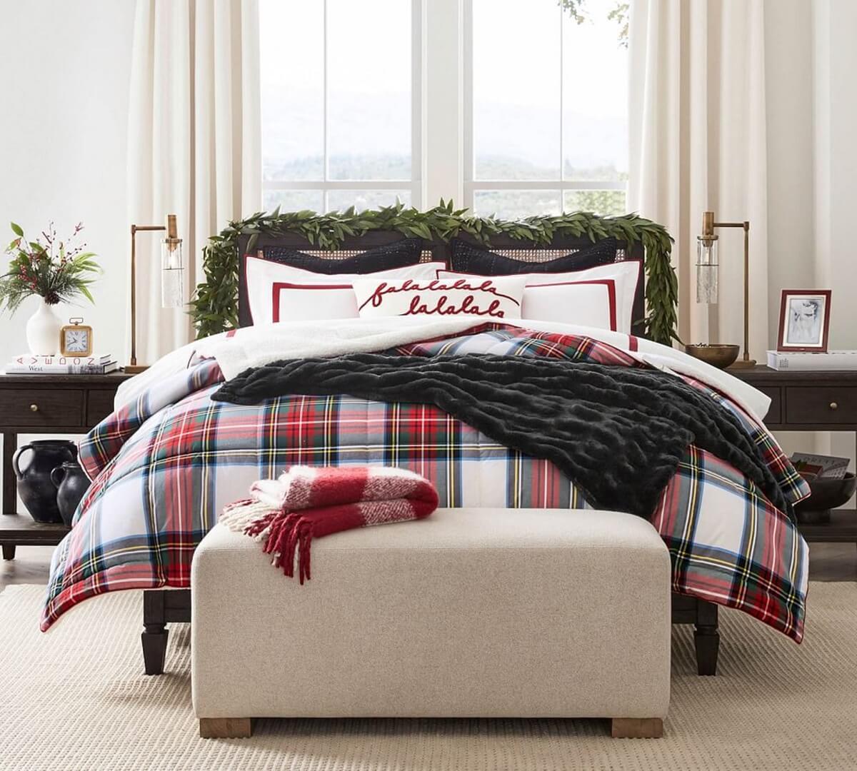 plaid-bedding-christmas-decor-bedroom-nordroom