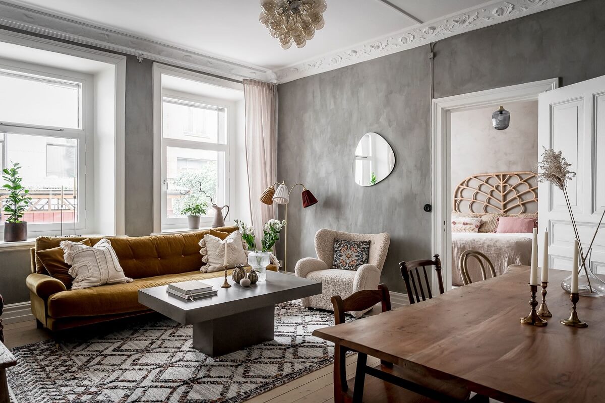 A Lovely Scandi Apartment with Original Features