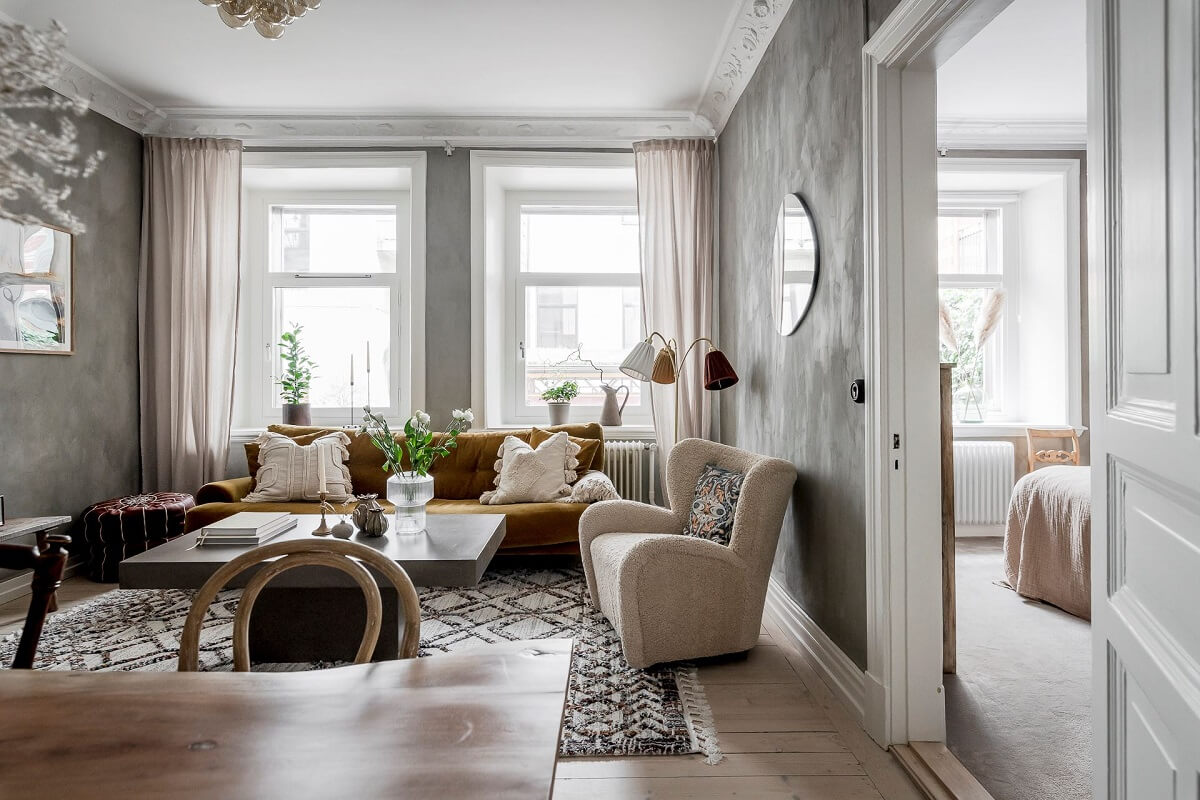 living-room-gray-walls-warm-textures-scandinavian-home-nordroom