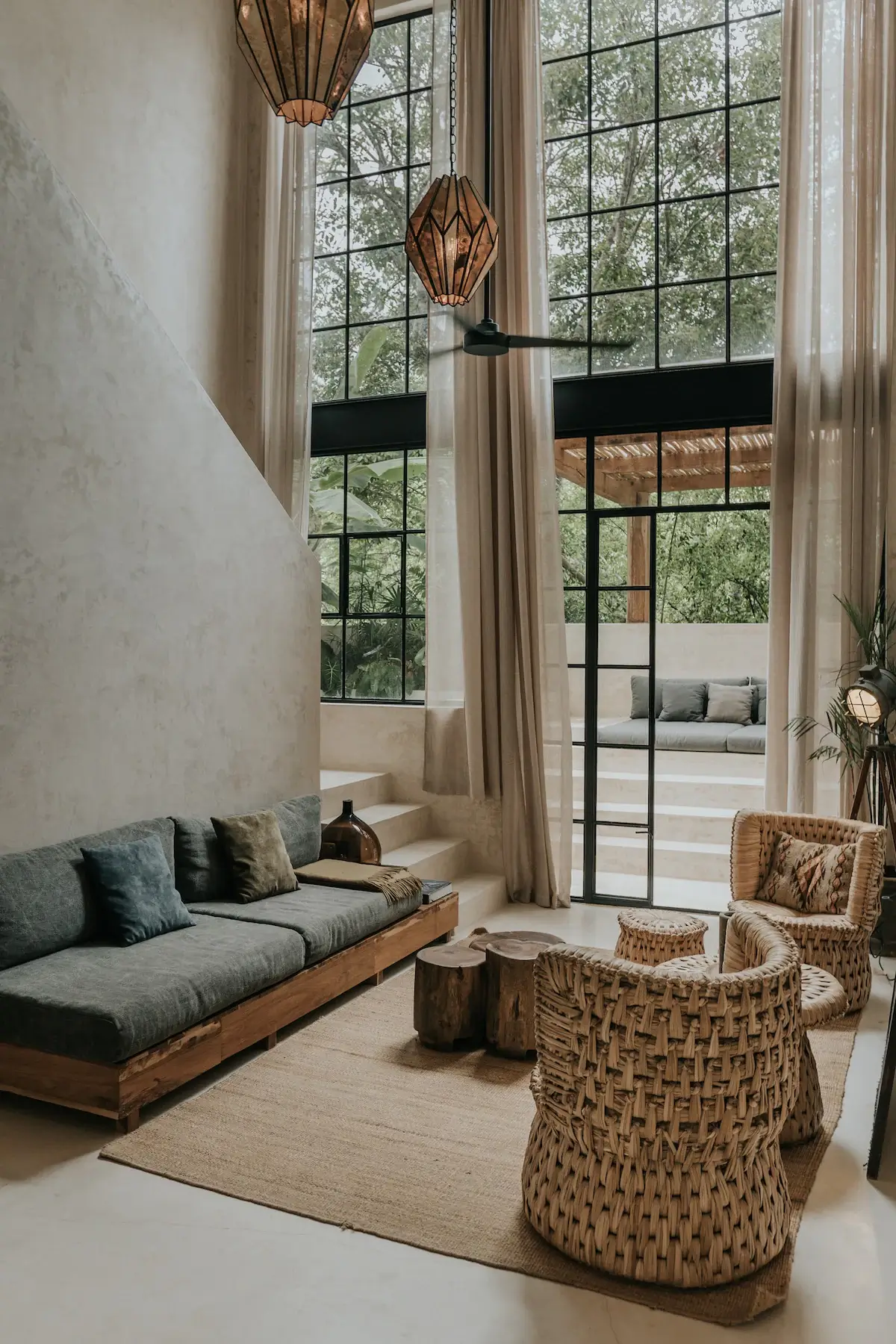 living-room-tulum-airbnb-high-ceilings-steel-framed-windows-nordroom
