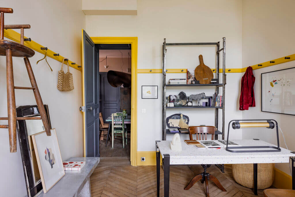 yellow-door-frames-workroom-merci-paris-apartment-nordroom