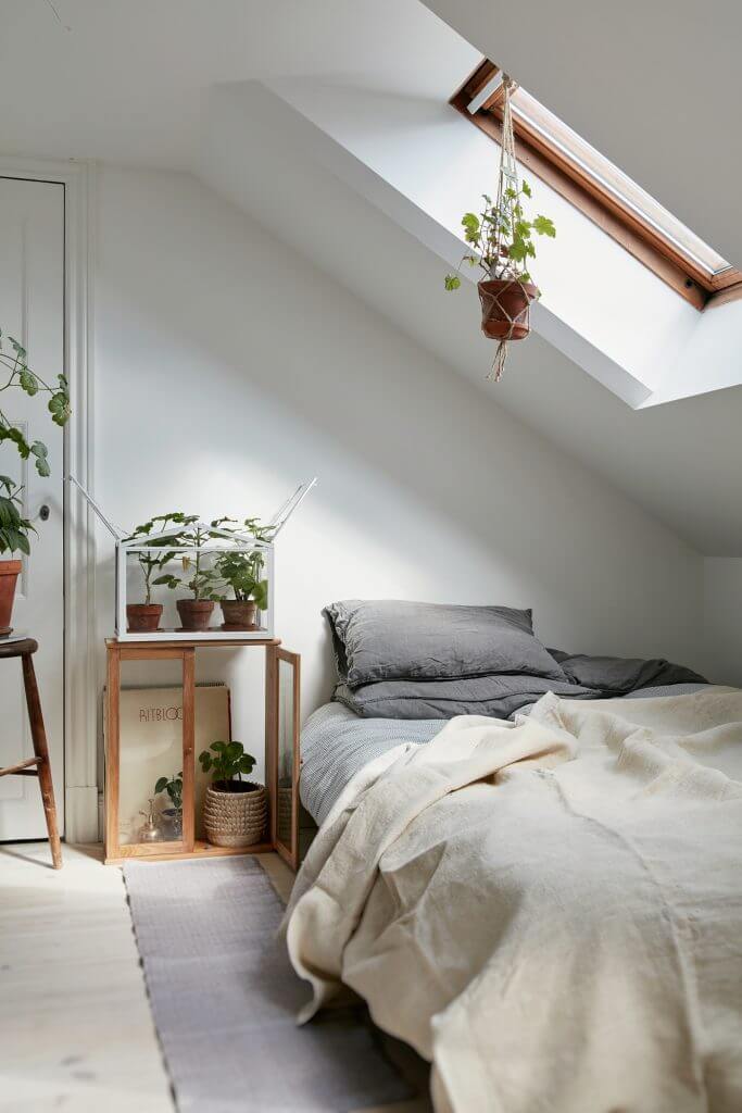 bedroom slanted ceiling skylight nordroom How To Decorate A Bedroom with A Slanted Ceiling