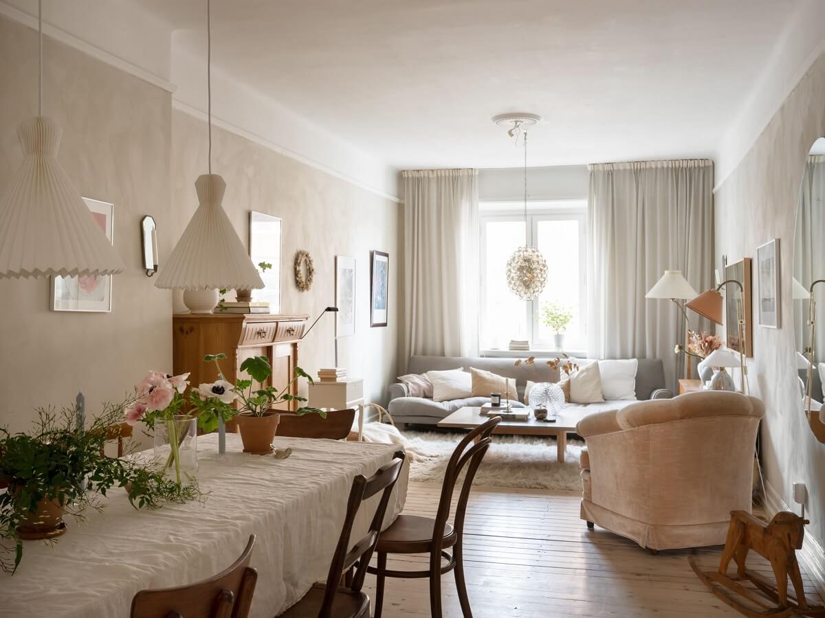 A Warm Soft Colored Home in Stockholm