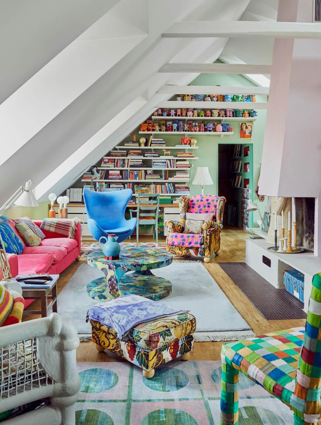 colorful-living-room-slanted-ceiling-colorful-nordic-design-nordroom