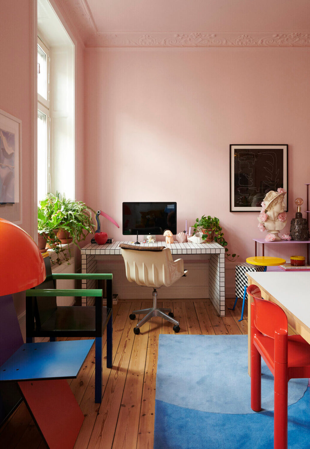 Colorful Scandinavian Bedroom