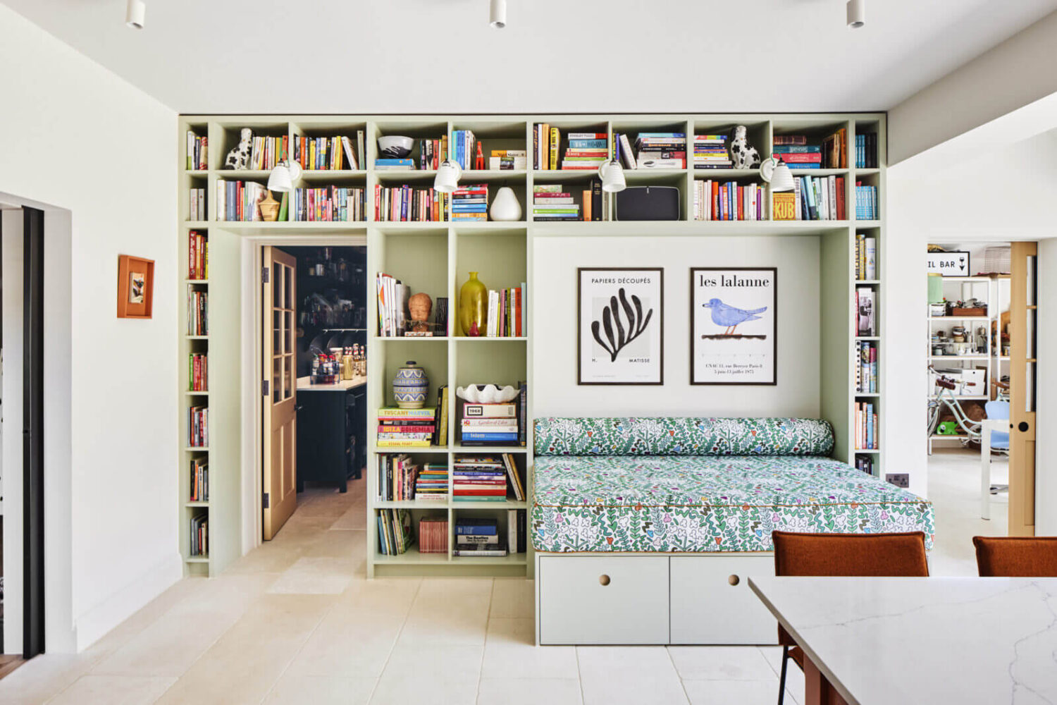 built-in-bench-bookshelves-green-kitchen-nordroom