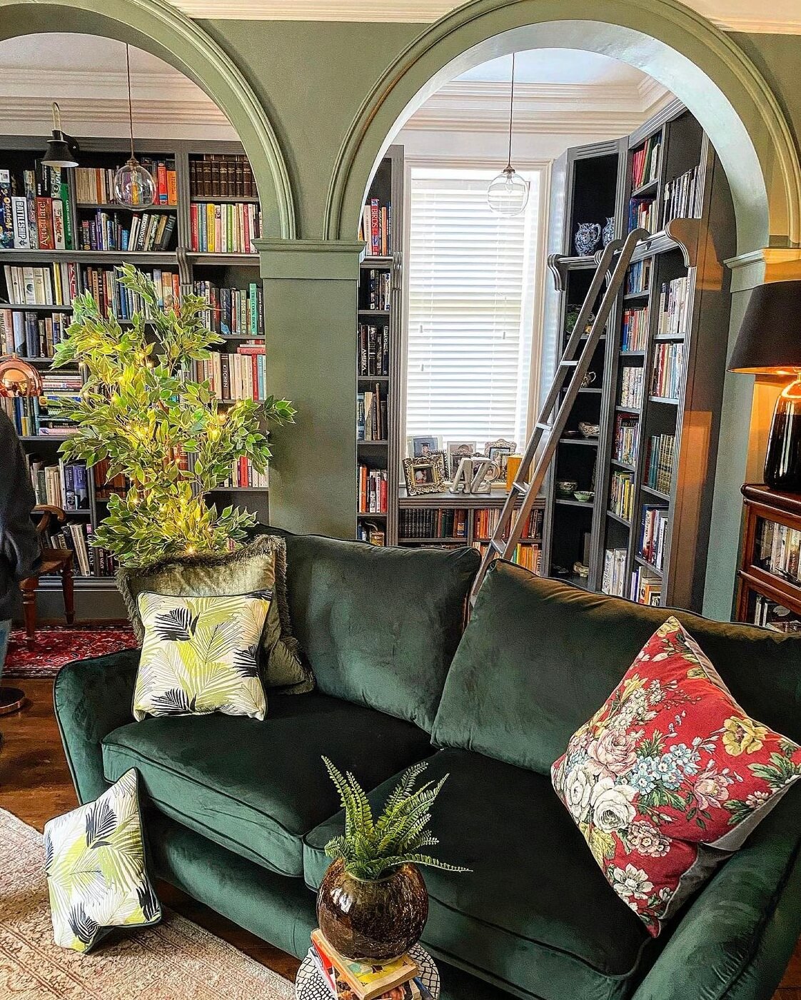 green-sitting-room-arches-library-room-nordroom