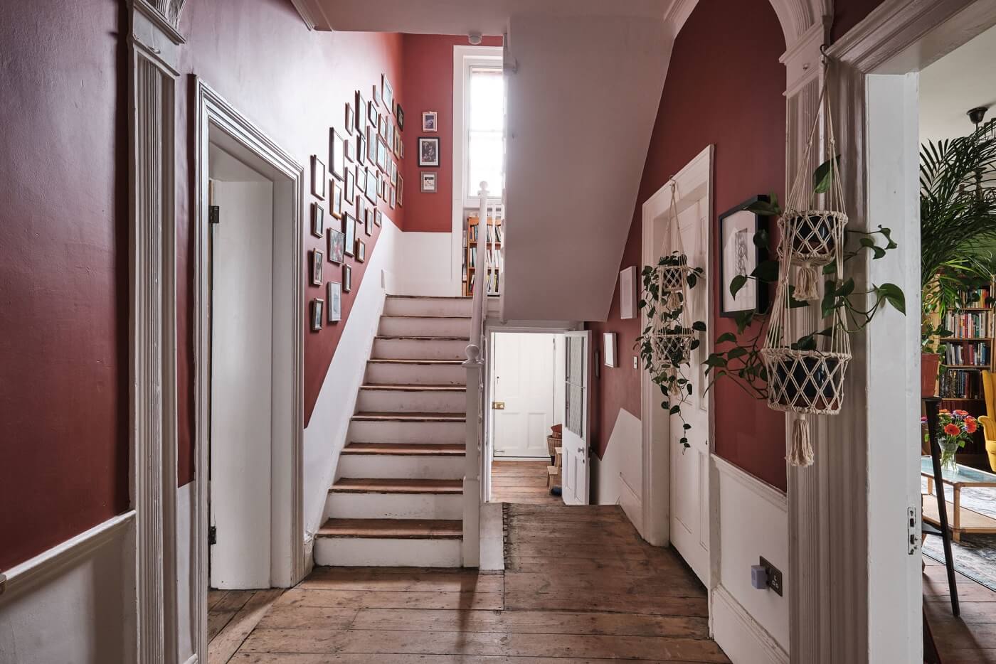 hallway-wooden-floor-red-walls-nordroom