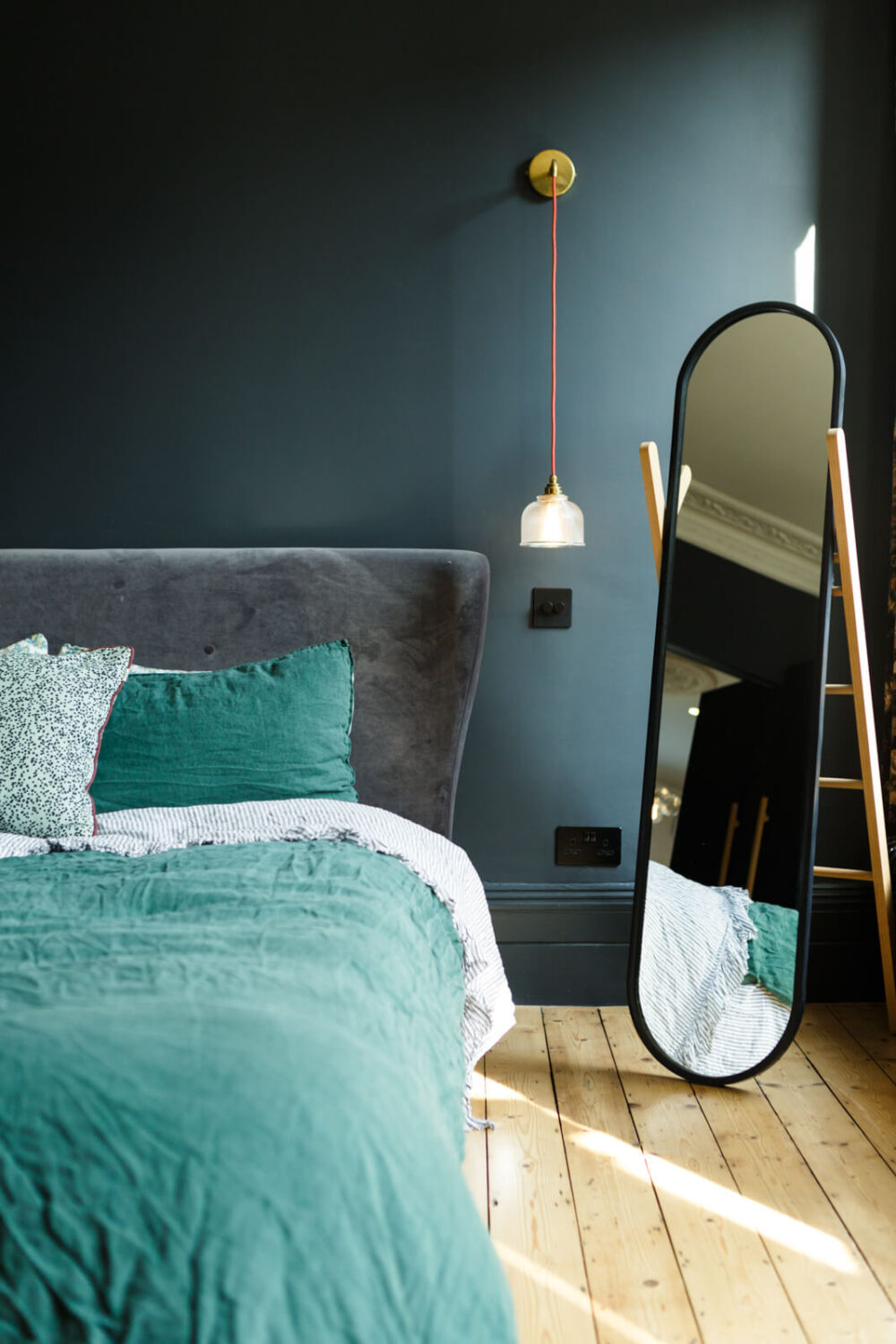 dark-blue-master-bedroom-wooden-floor-mirror-nordroom