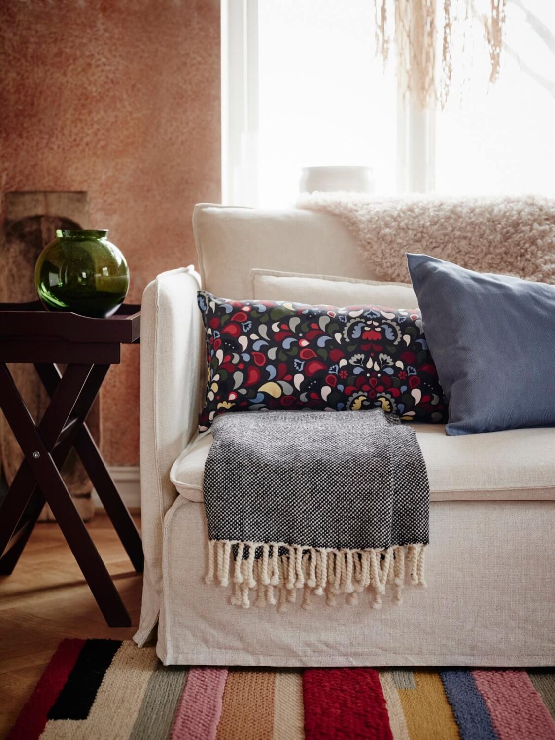 BRONDEN rug SLANMOTT cushion ULLTISTEL throw nordroom IKEA Winter Collection 2022: A Warm & Inviting Home