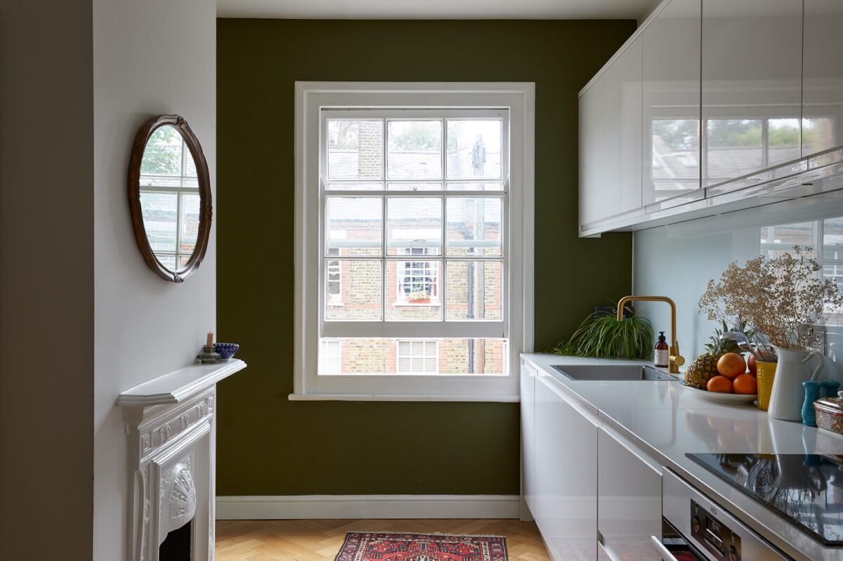 white-modern-kitchen-olive-green-wall-nordroom